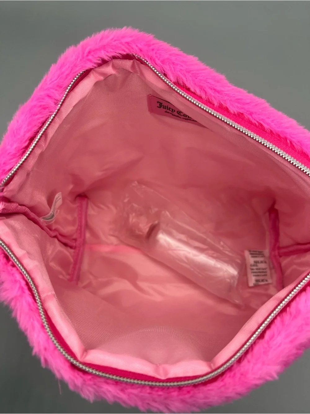 Juicy couture pink velour cosmetics bag
